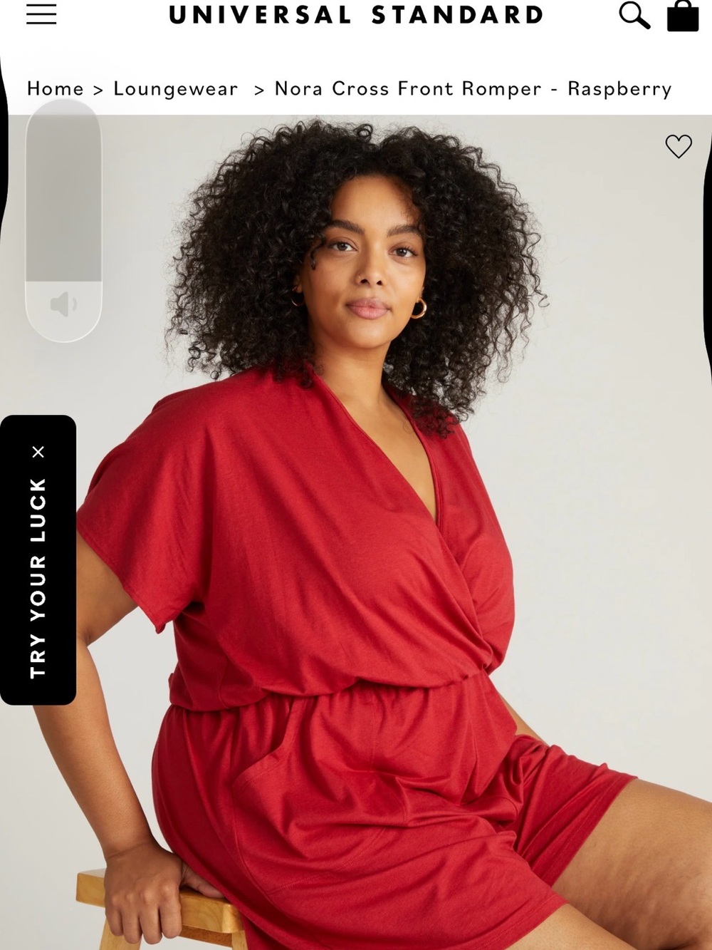 Universal Standard Nora Cross Front Romper - Red